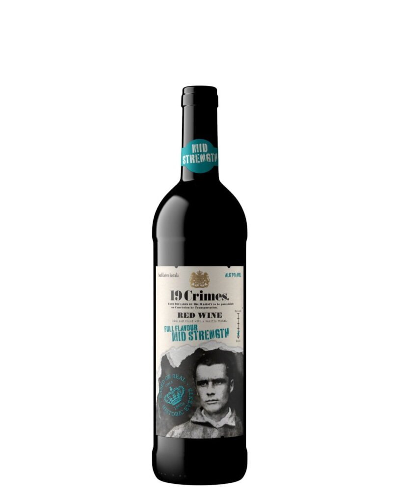 19 Crimes Mid Strength Red Wine 75 cl