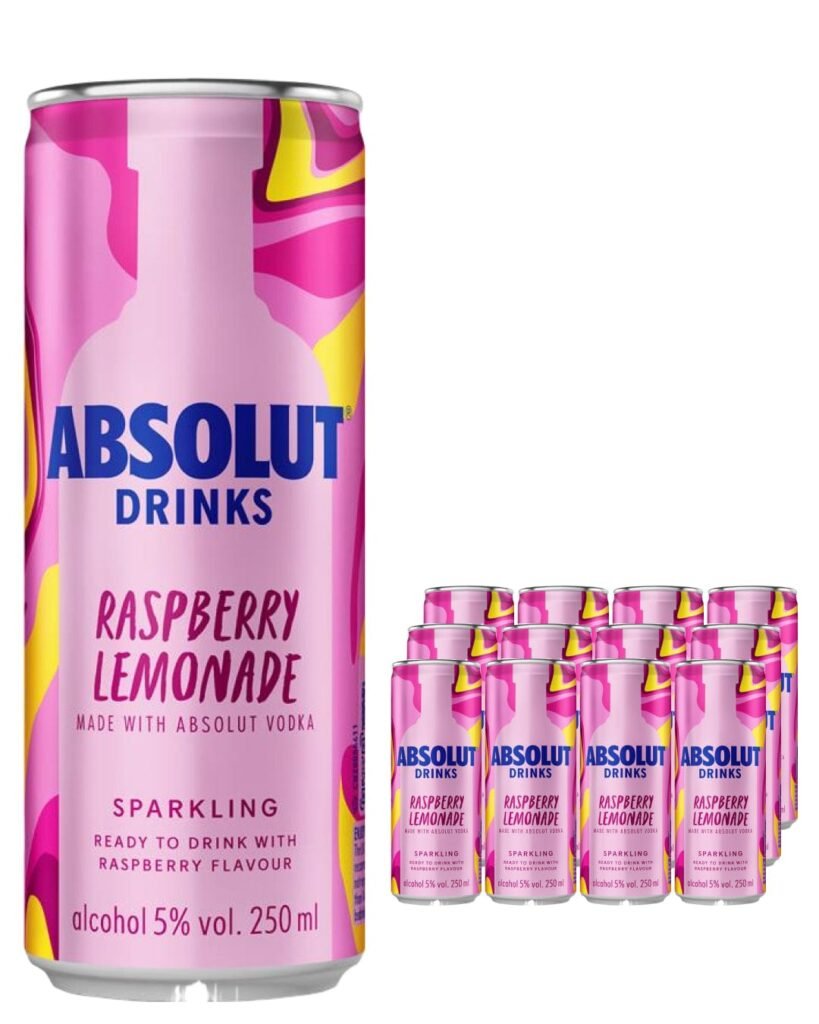Purchase Absolut Mix Raspberry & Lemon Premixed Cocktail Can 12 x 250 ml