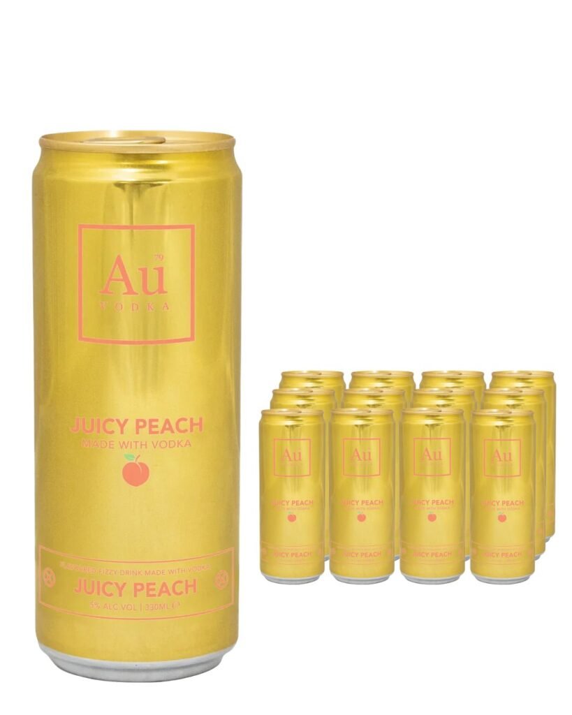 Au Juicy Peach Premixed Drink Can 12 x 330 ml