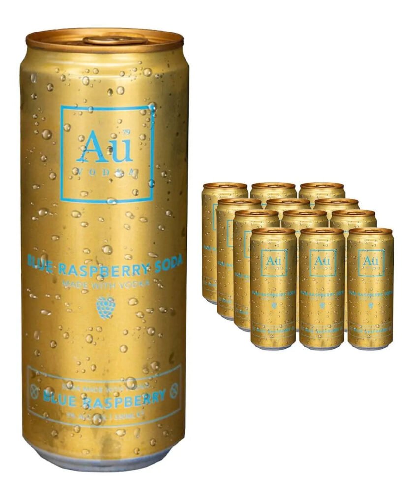 Au Vodka Blue Raspberry Premixed Cans 12 x 330 ml