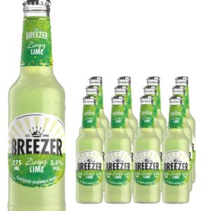 Breezer Zingy Lime Premixed Drink Multipack, 12 x 275 ml
