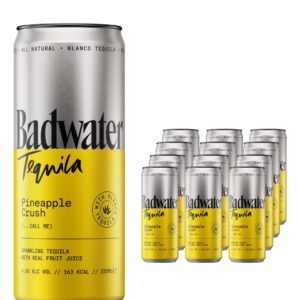 Badwater Tequila Pineapple Crush Premixed Multipack, 12 x 330 ml