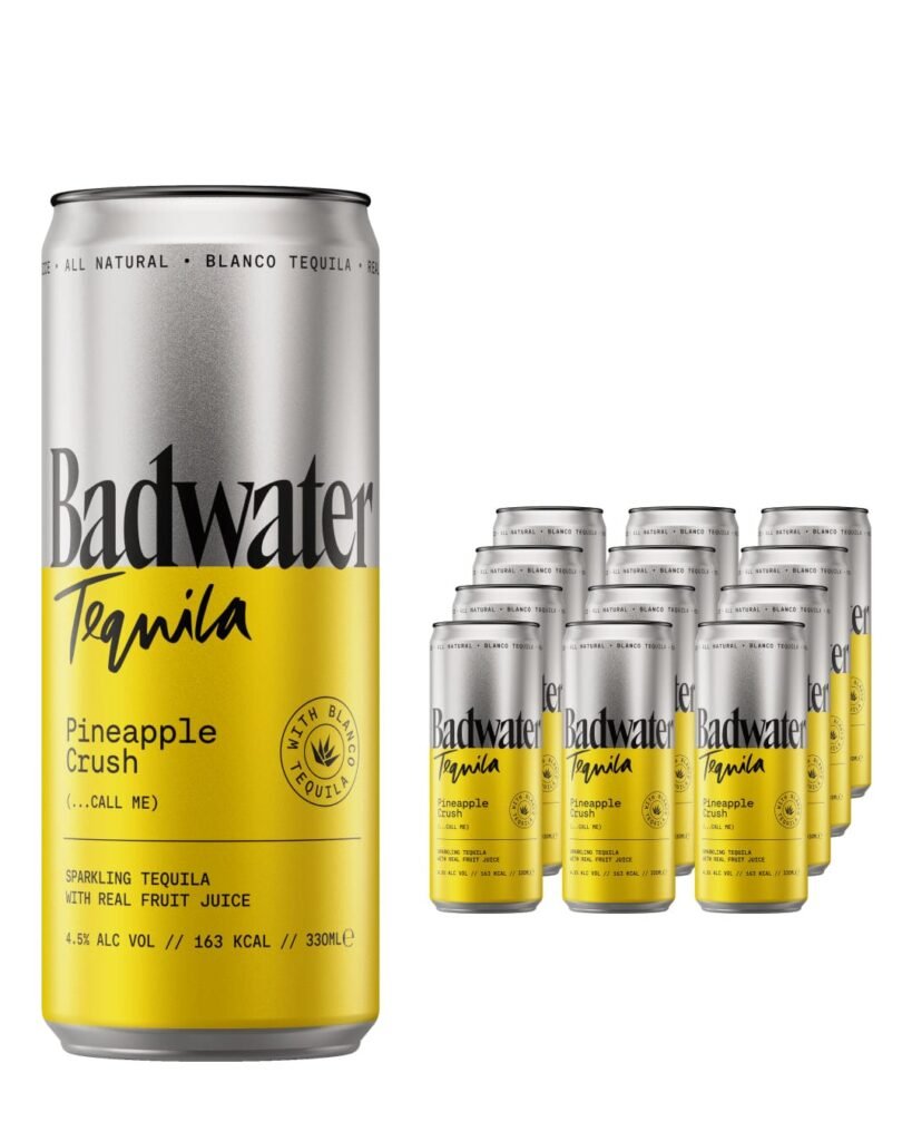 Badwater Tequila Pineapple Crush Premixed 12 x 330 ml