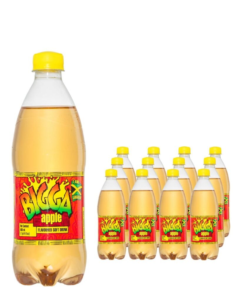 Bigga Apple Flavoured Soft Drink 12 x 600 ml