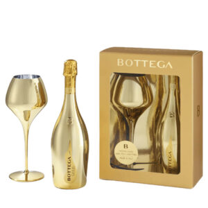 Bottega Confezione Gold and Magnifico Gold Glass Prosecco, 75 cl