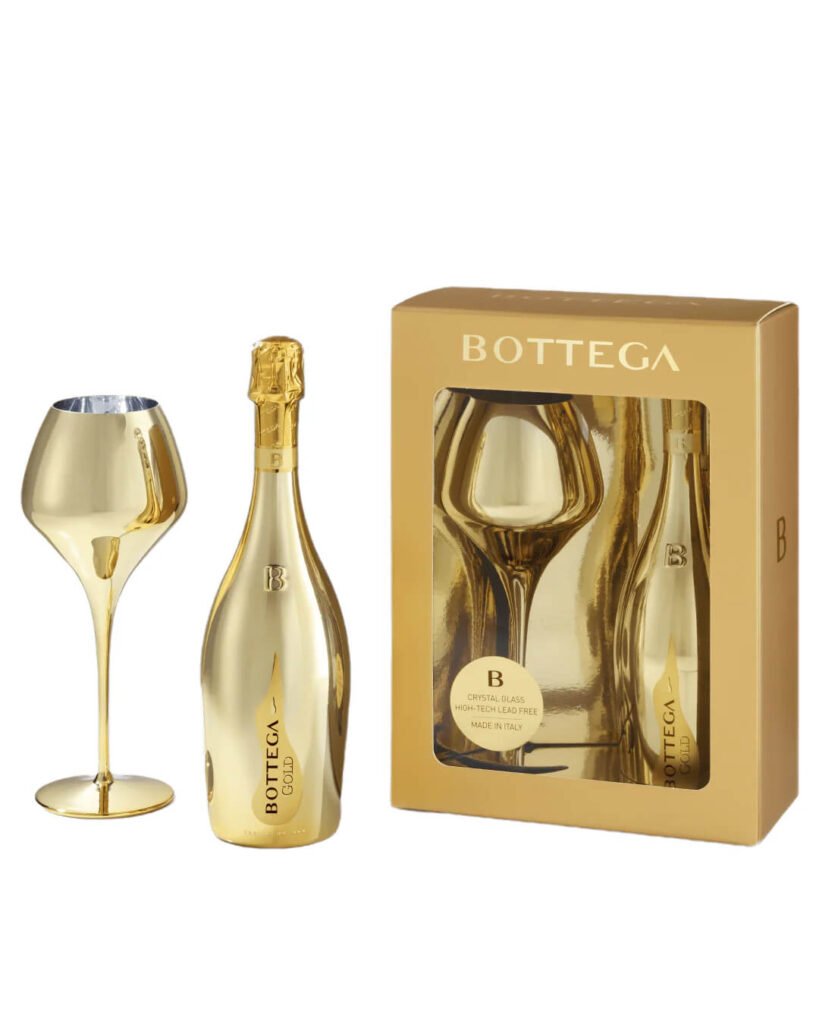 Bottega Confezione Gold and Magnifico Gold Glass Prosecco 75 cl