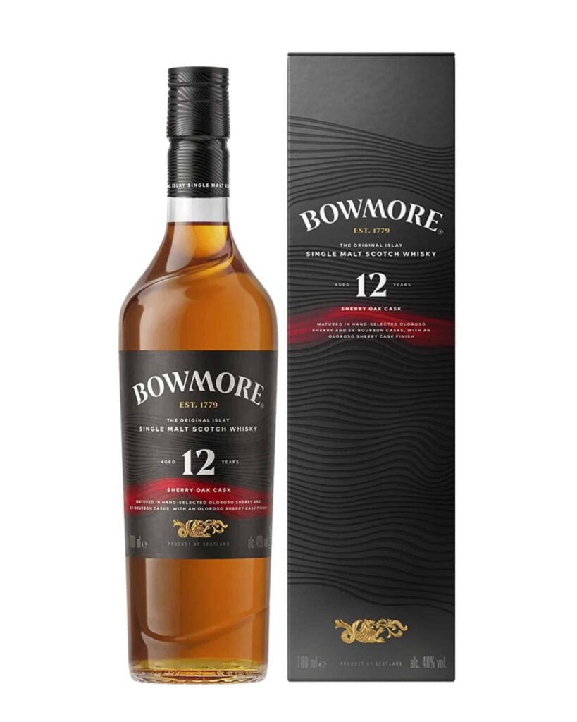Bowmore 12 Year Old Sherry Oak Cask Islay Single Malt Scotch Whisky 70 cl