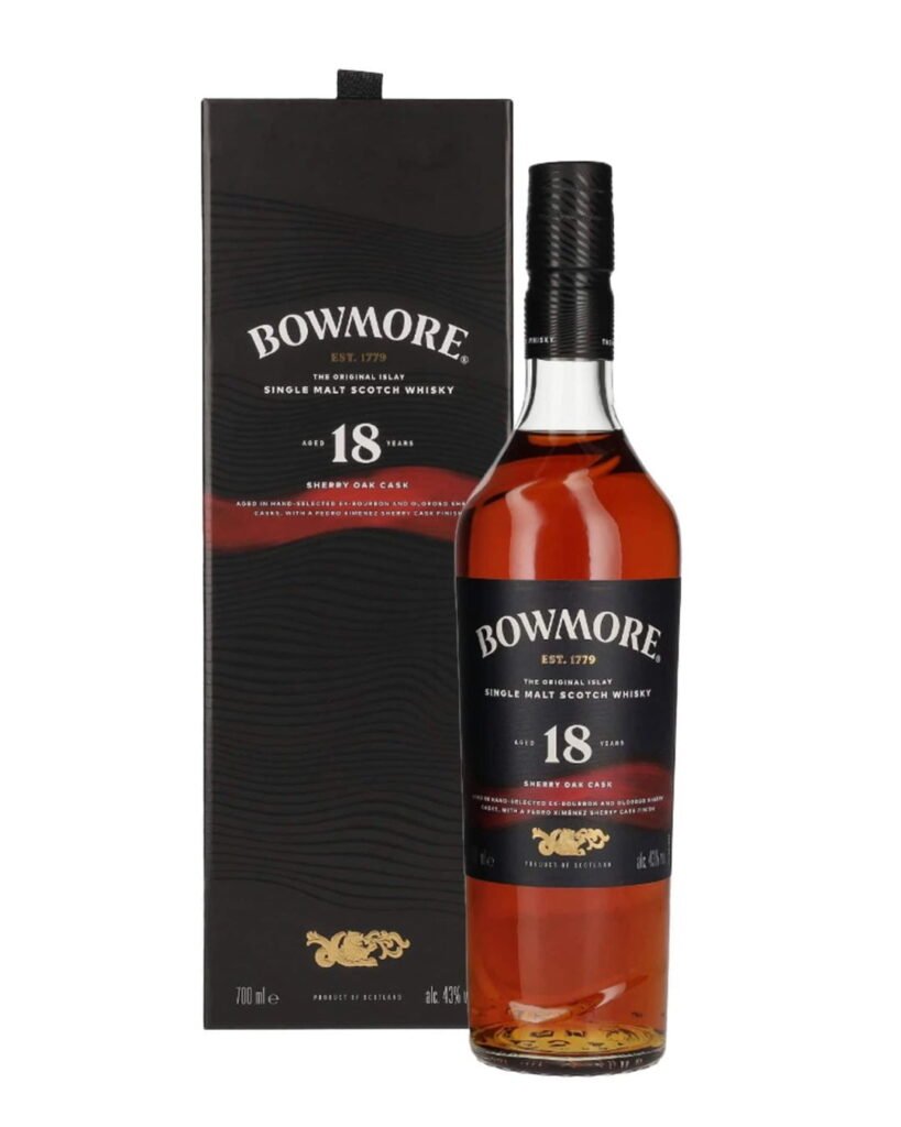 Bowmore 18 Year Old Sherry Oak Cask Islay Single Malt Scotch Whisky 70 cl