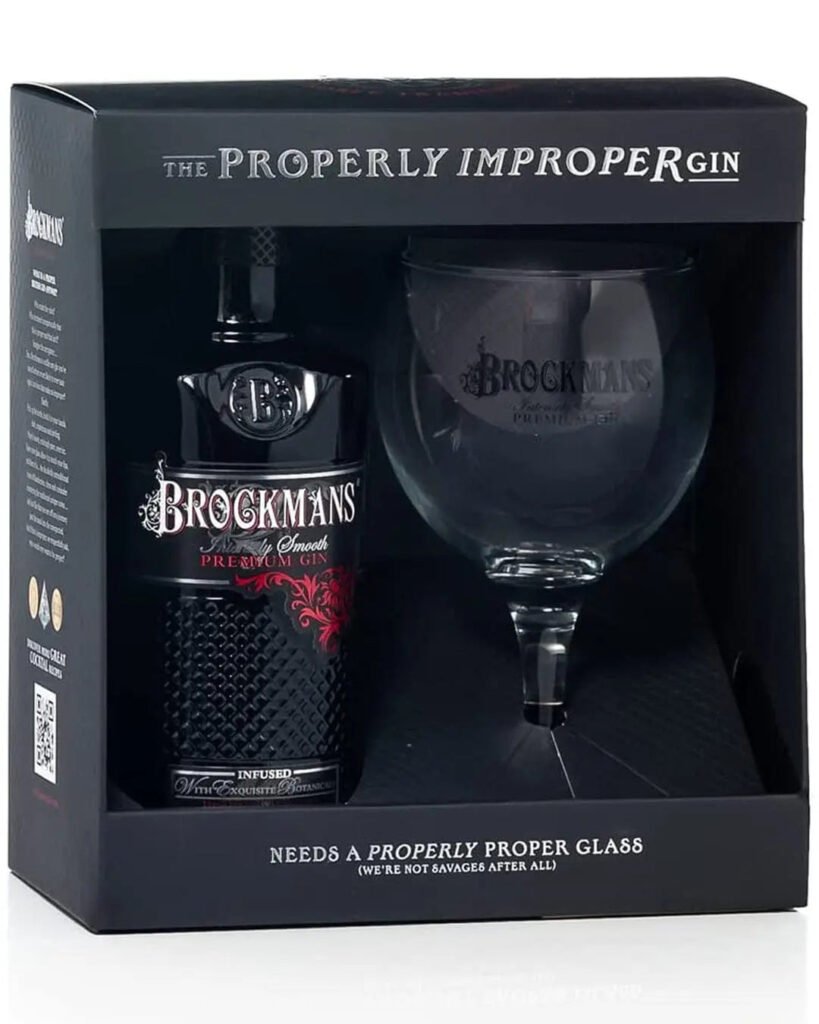 Brockmans Intensely Smooth Gin Gift Pack with Glass 70 cl