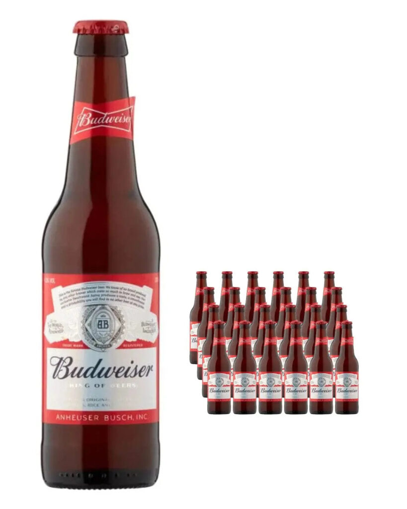 Budweiser Premium Lager Bottle 24 x 330 ml Pack