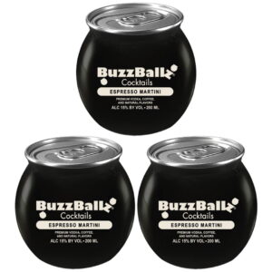 BuzzBallz Espresso Martini Cocktail, 3 x 200 ml
