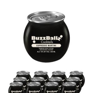 BuzzBallz Espresso Martini Cocktail Multipack, 12 x 200 ml