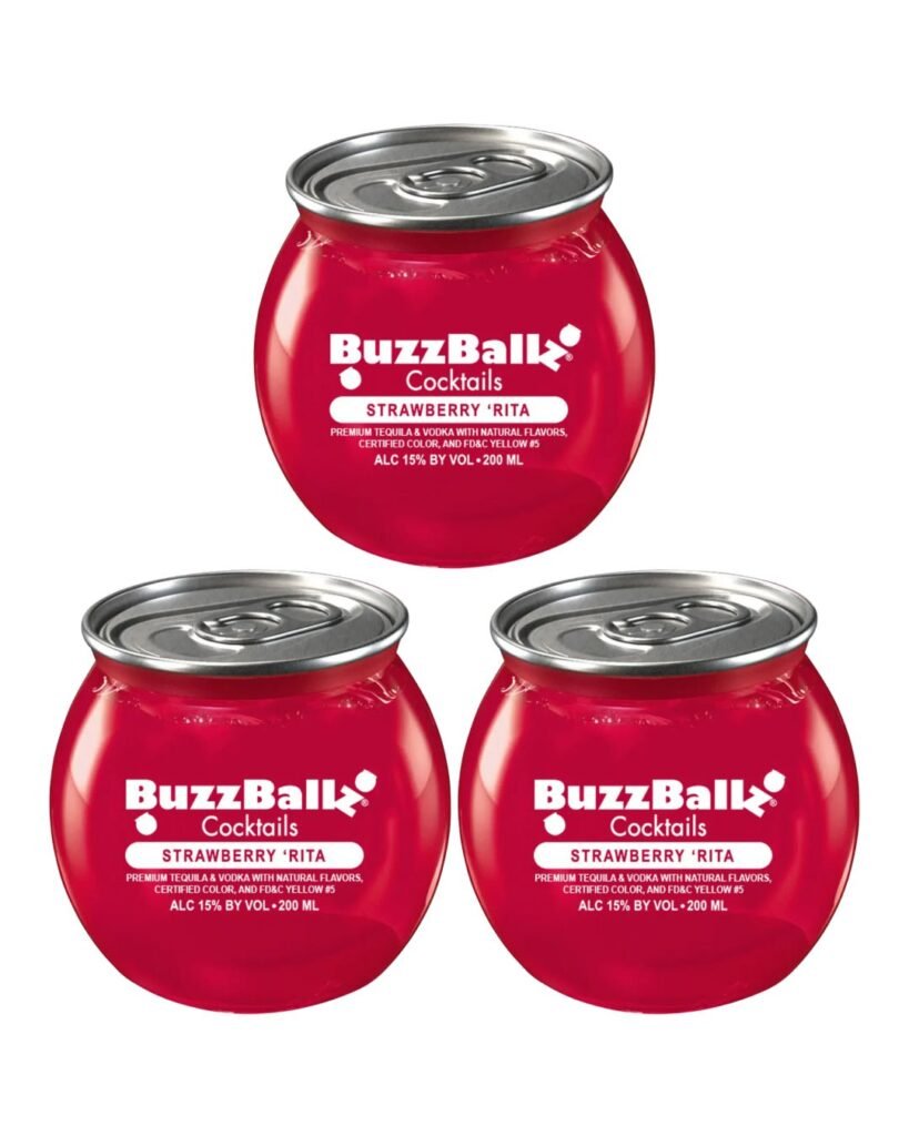 BuzzBallz Strawberry Rita Cocktail 3 x 200 ml