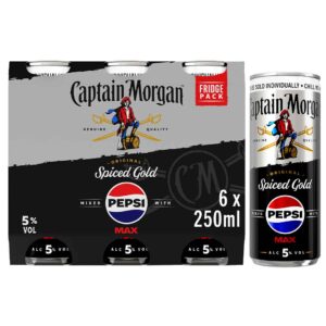 Captain Morgan Pepsi Max Can 6 x 250 ml Pack