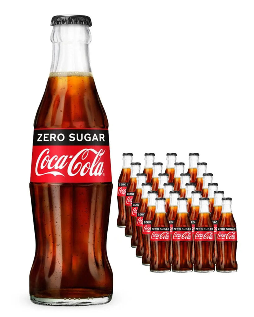 Coca-Cola Coke Zero Glass Bottle 24 x 200 ml Packs