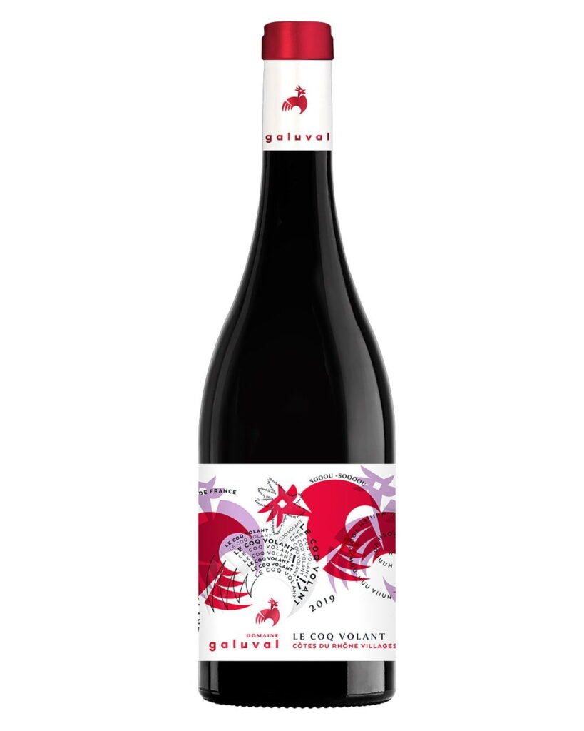 Domaine de Galuval Le Coq Volant Cotes du Rhone Villages Rouge 75 cl