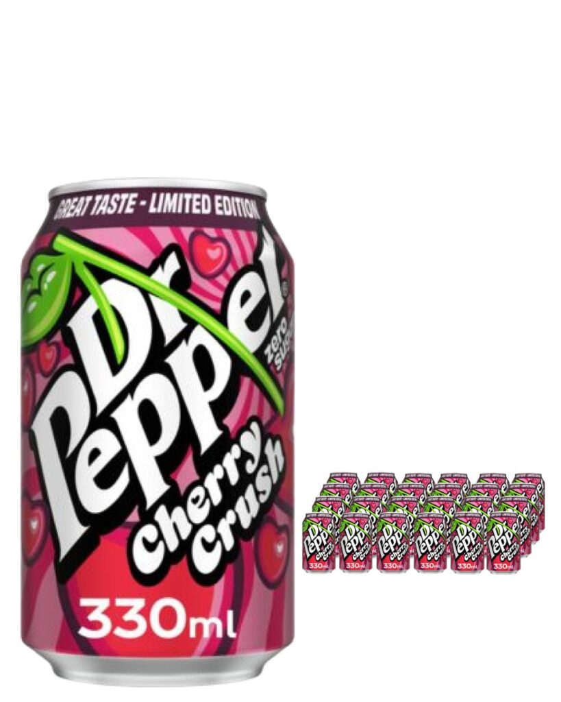 Dr Pepper Zero Cherry Crush Can 24 x 330 ml Pack