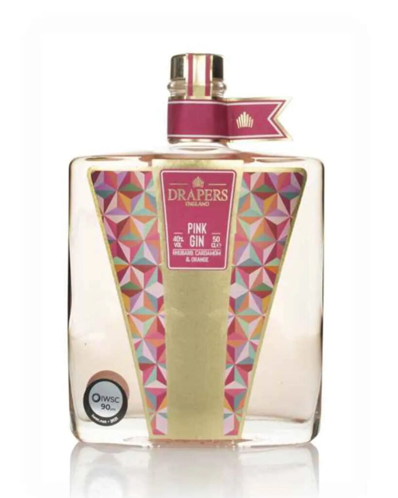 Drapers English Rhubarb Cardamom & Orange Flavoured Pink Gin 50 cl