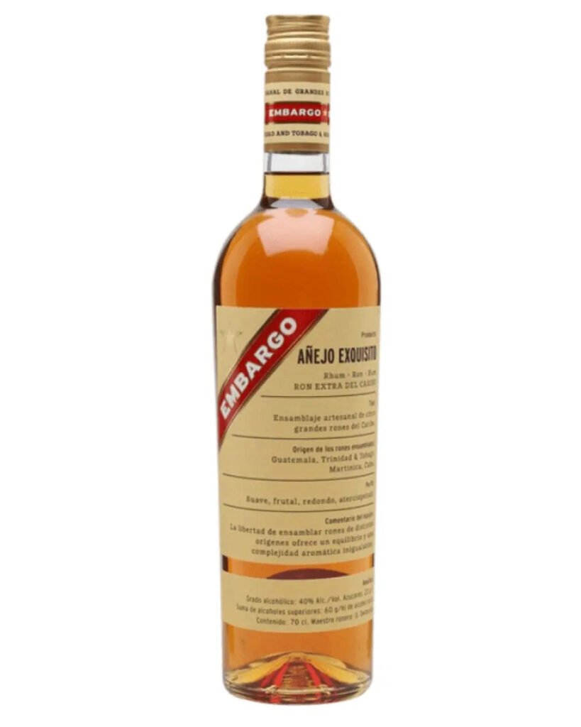 Embargo Añejo Exquisito Rum 70 cl