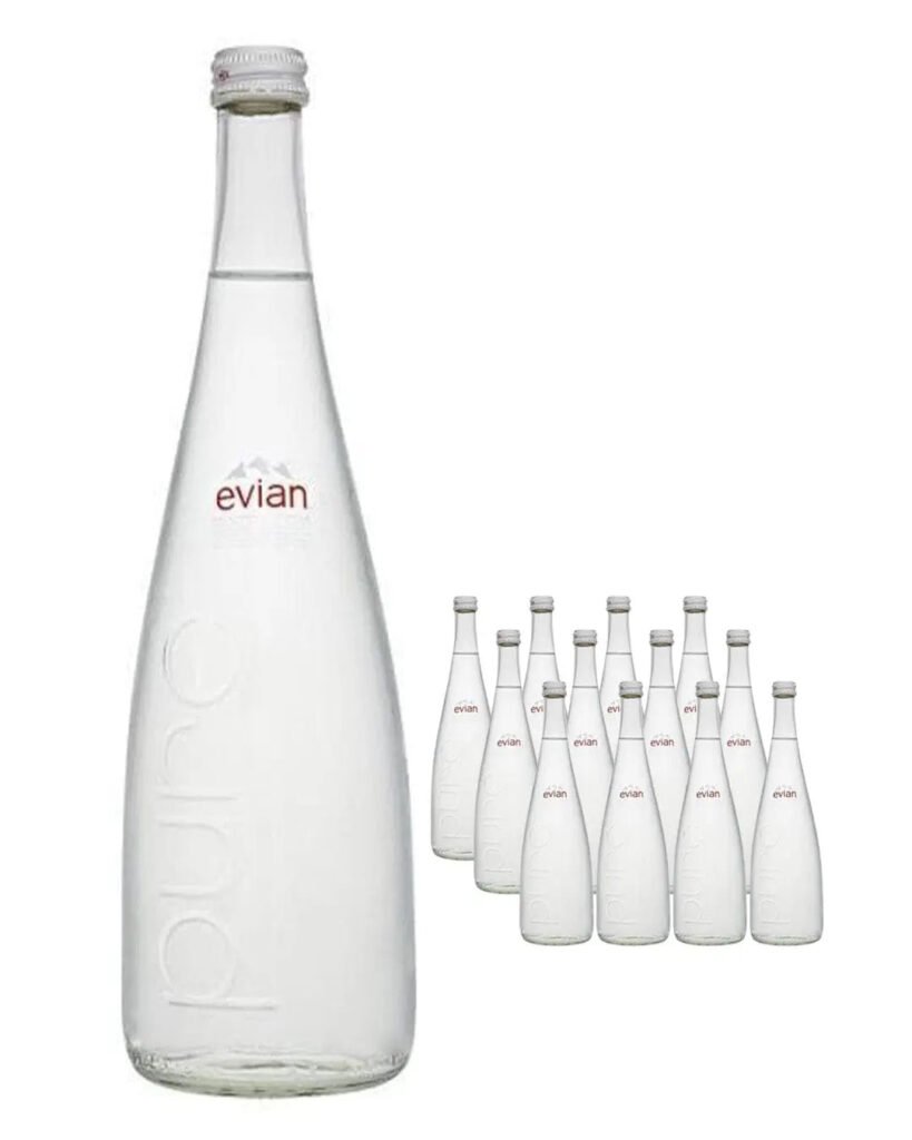 Evian Glass Bottle 12 x 750 ml