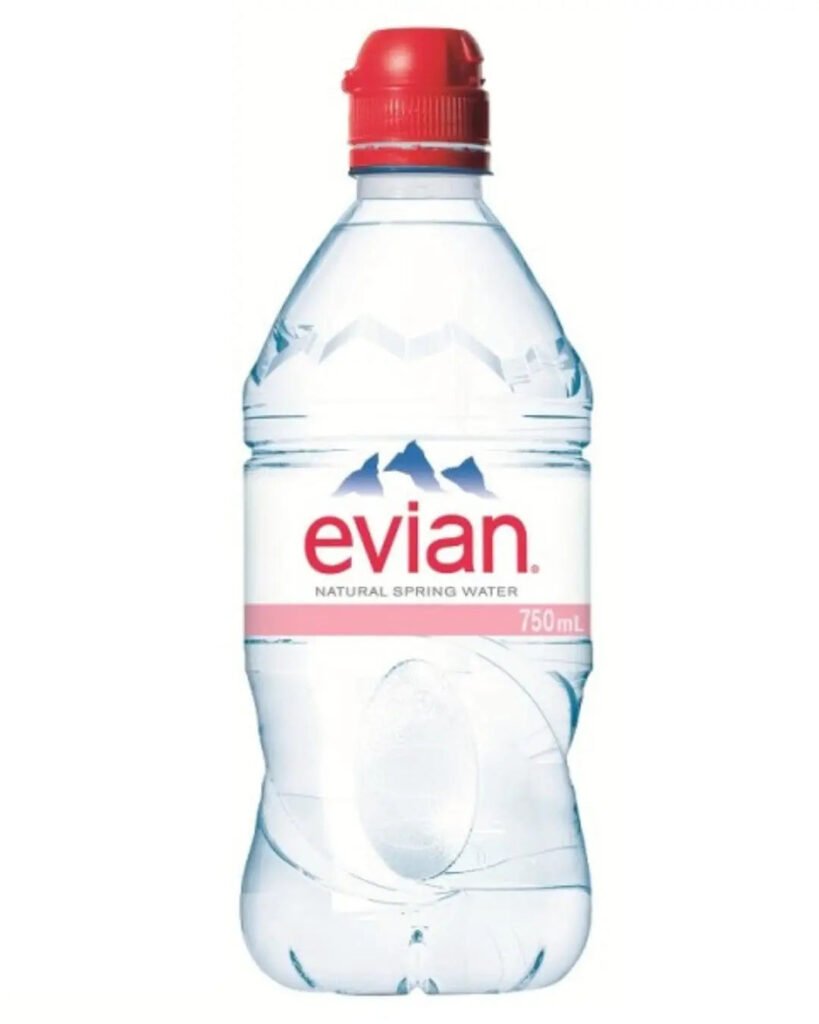 Evian Natural Spring Plastic Sports Cap Water 12 x 750 ml