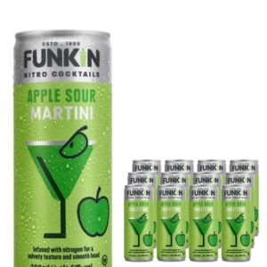 Funkin Nitro Sour Apple Martini Cocktail Can Multipack, 12 x 200 ml