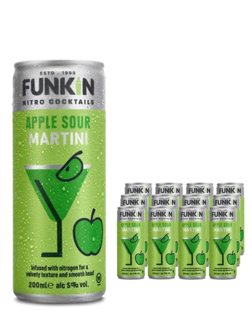 Funkin Nitro Sour Apple Martini Cocktail Can 12 x 200 ml