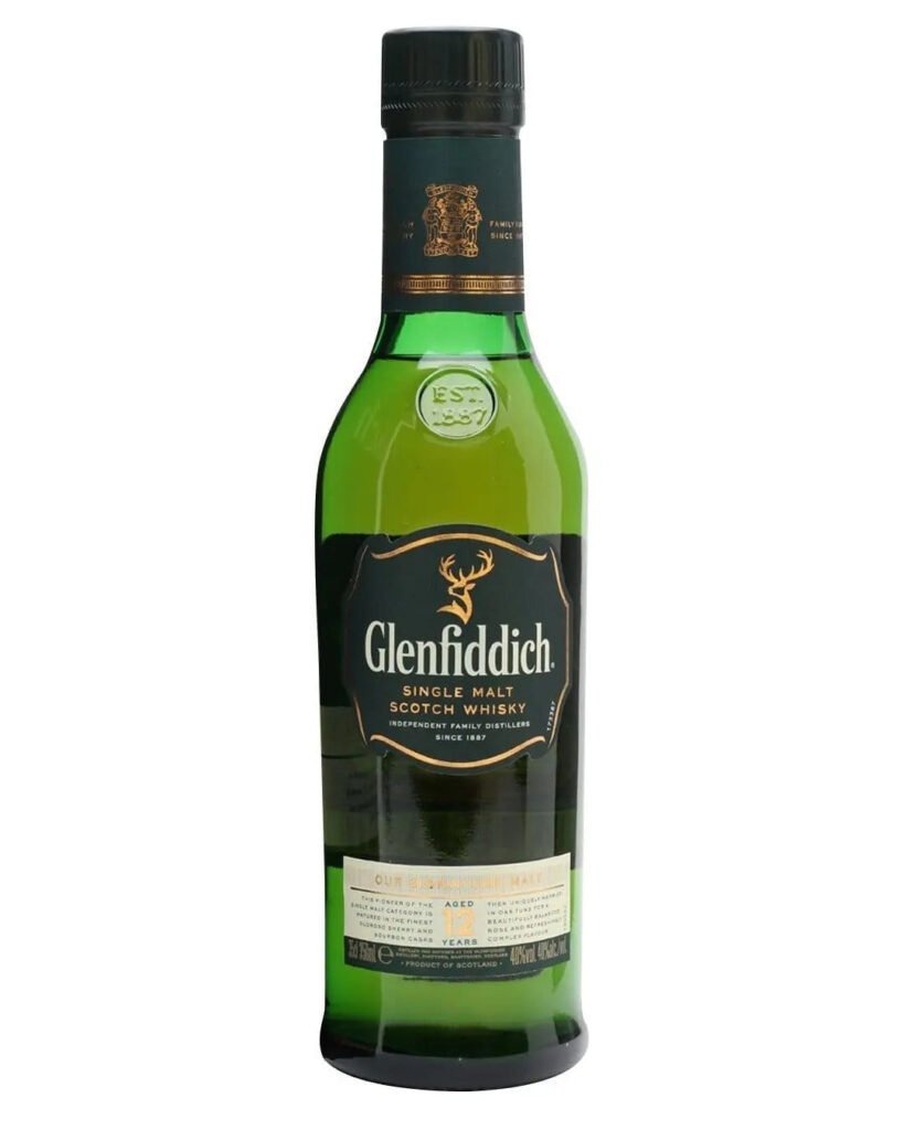 Glenfiddich 12 Year Old Single Malt Scotch Whisky Half Bottle 35 cl