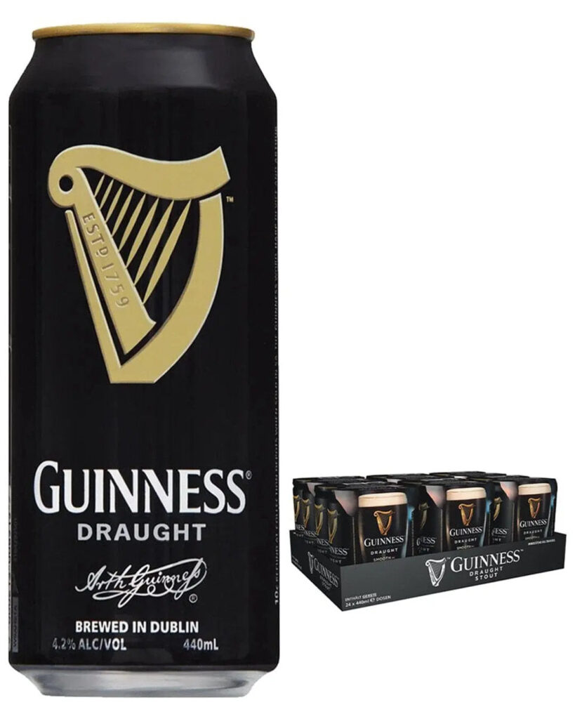 Guinness Draught Beer Can 24 x 440 ml Pack