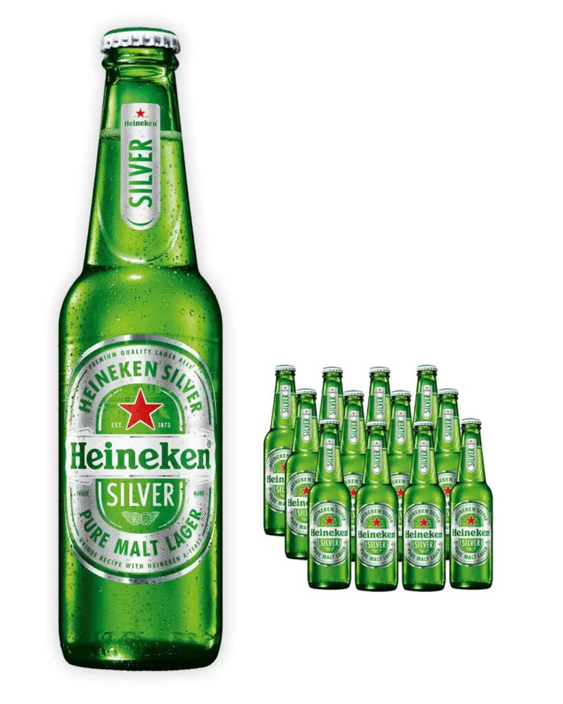 Heineken Silver Lager Beer Bottle Multipack 12 x 330 ml