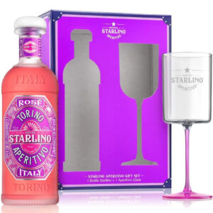 Hotel Starlino Rosé Aperitivo Spritz Gift Set with Aperitivo Glass, 75 cl