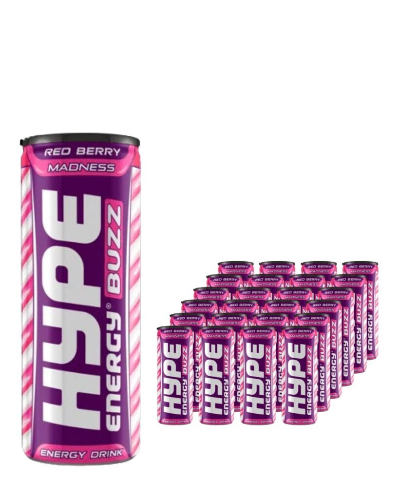 Hype Buzz Redberry Madness Energy Drink 24 x 250 ml