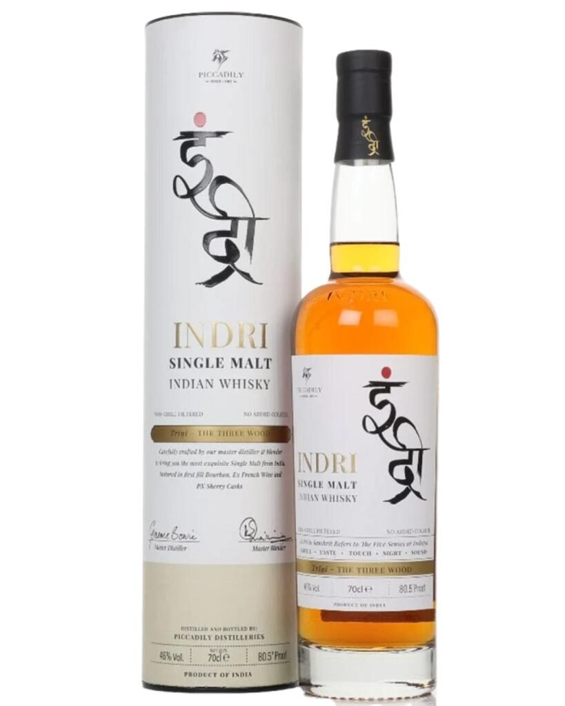 Indri Trini The Three Wood Single Malt Indian Whisky 70 cl