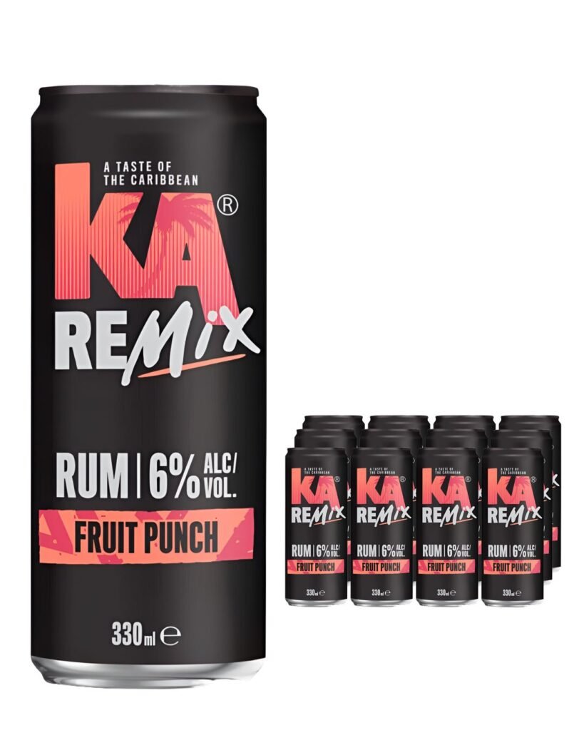 KA Remix Rum Fruit Punch Premixed Can 12 x 330 ml
