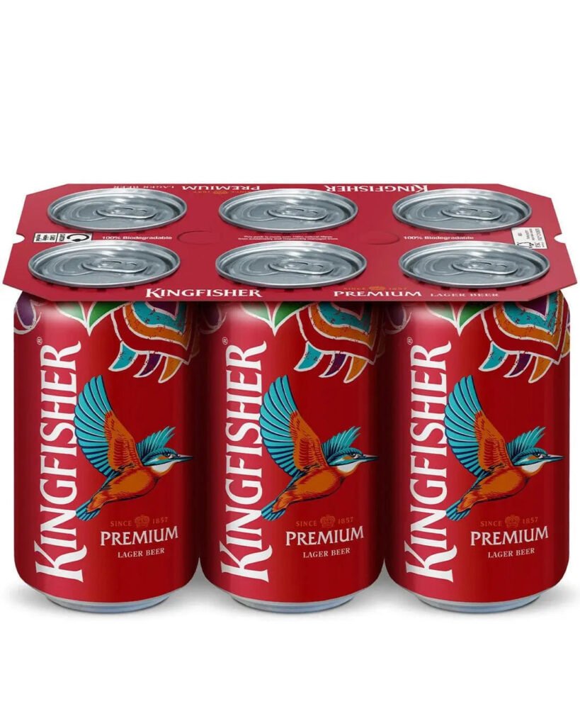 Kingfisher Premium Lager Beer Can 6 x 330 ml