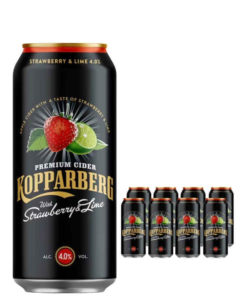 Kopparberg Strawberry & Lime Premium Cider Can 8 x 500 ml