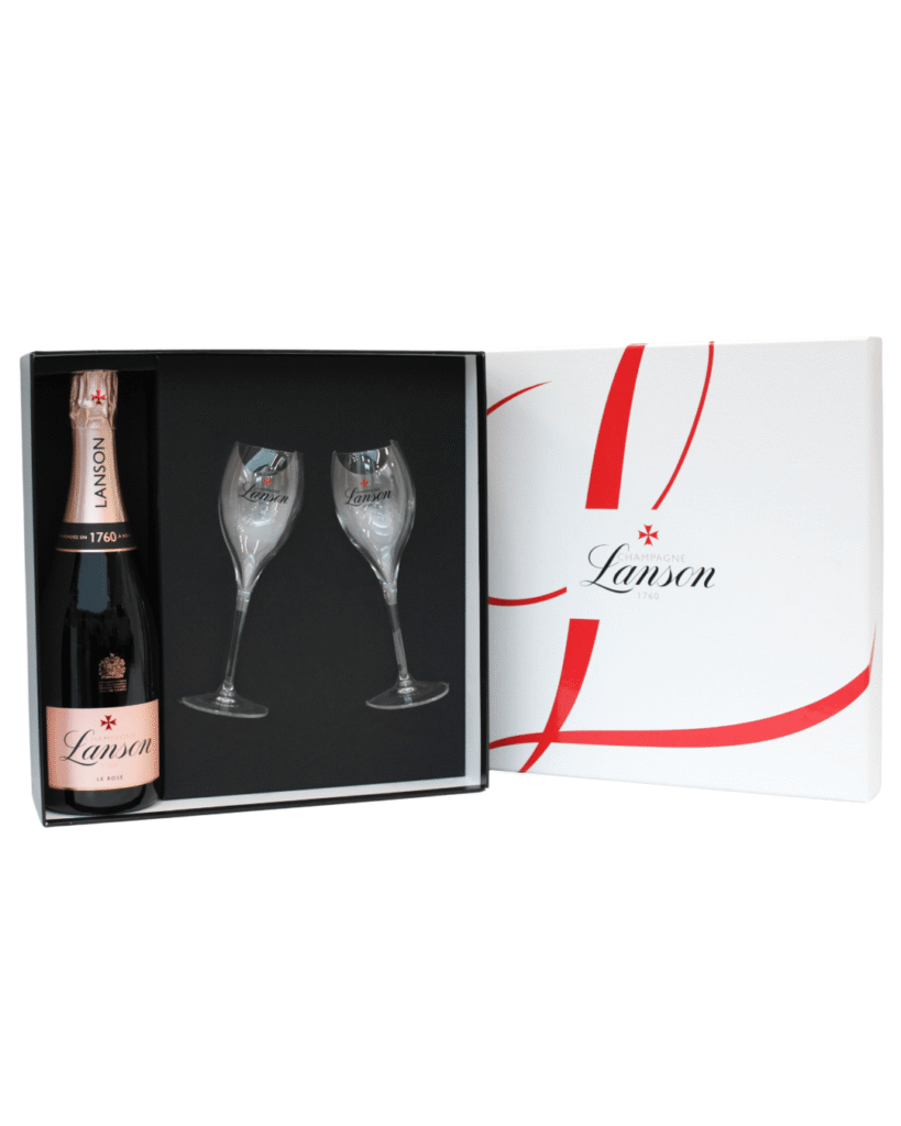 Lanson Rosé Flute Presentation Box Champagne 75 cl