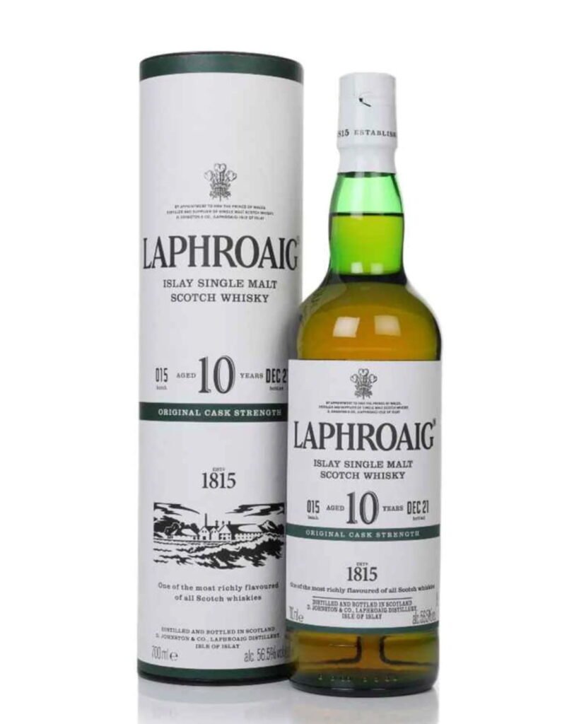 Laphroaig 10 Year Old Original Cask Strength Islay Single Malt Scotch Whisky 70 cl