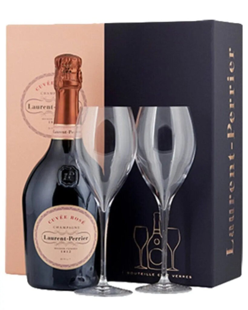 Laurent-Perrier Cuvée Rosé 2 Flute Set Champagne 75 cl
