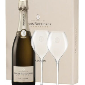 Louis Roederer Collection 244 Brut Champagne Jamesse Flutes Gift Set, 75 cl