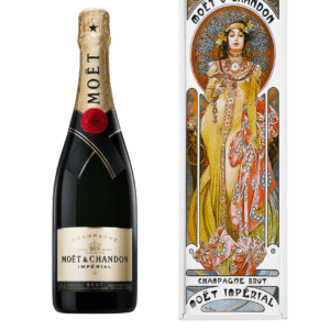 Moët & Chandon Brut Imperial Mucha Tin Golden Dress Champagne, 75 cl