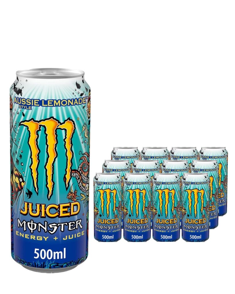 Monster Aussie Lemonade 12 x 500 ml Can Energy Drink Pack