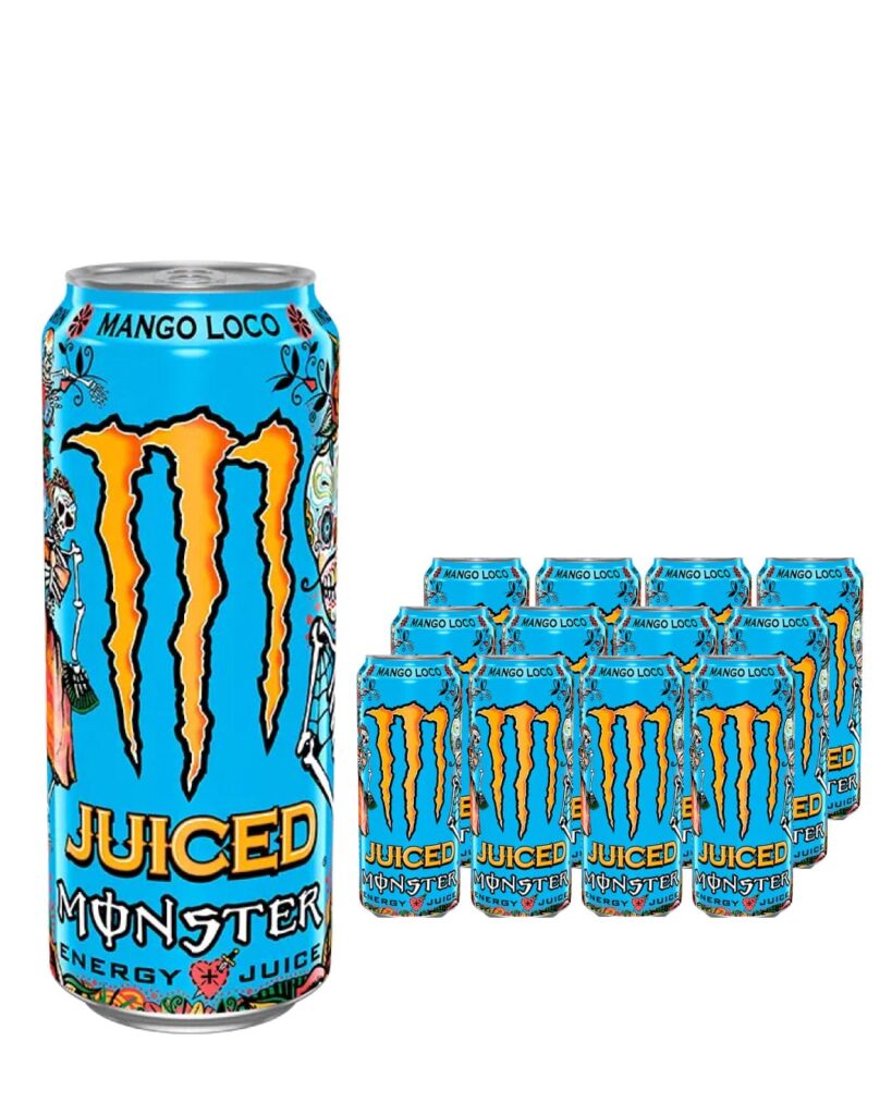 Monster Juiced Mango Loco 12 x 500 ml Pack Energy Drink Can 