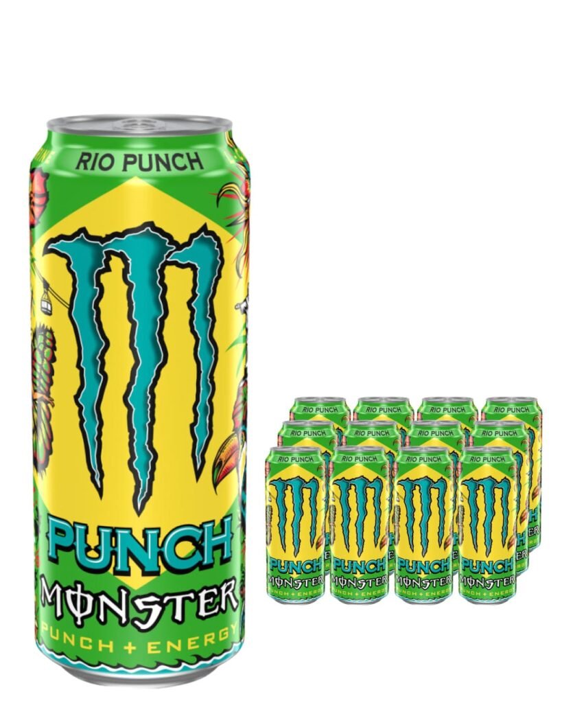 Monster Rio Punch Juice Energy Drink Can 12 x 500 ml