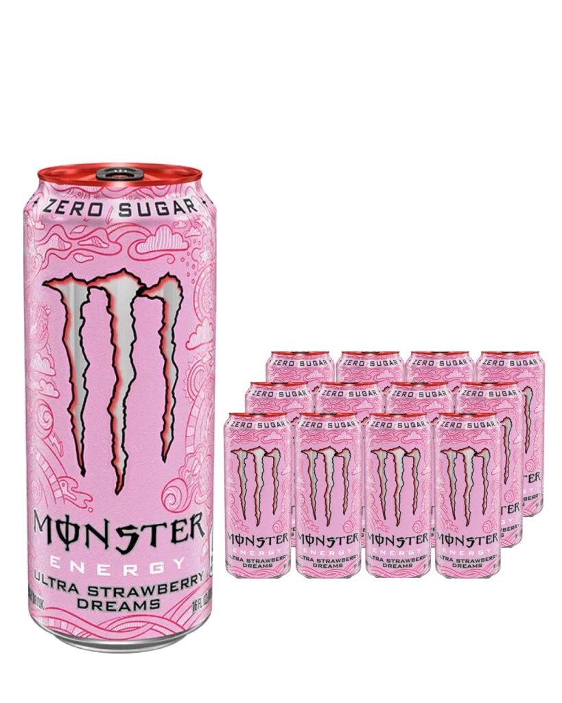 Monster Ultra Strawberry Dreams Energy Drink Can 12 x 500 ml