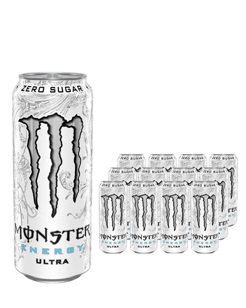 Monster Ultra White Energy Drink Can 12 x 500 ml Pack