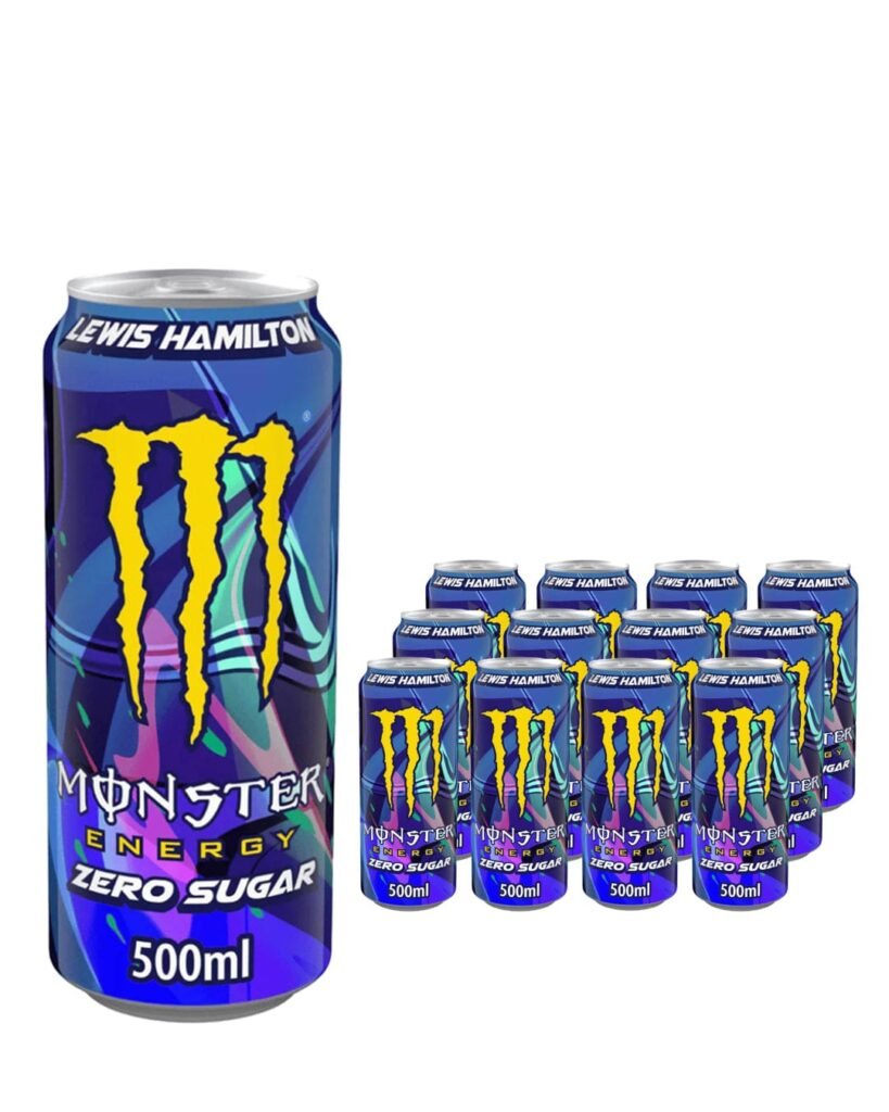 Monster Zero Sugar Lewis Hamilton Energy Drink Can 12 x 500 ml