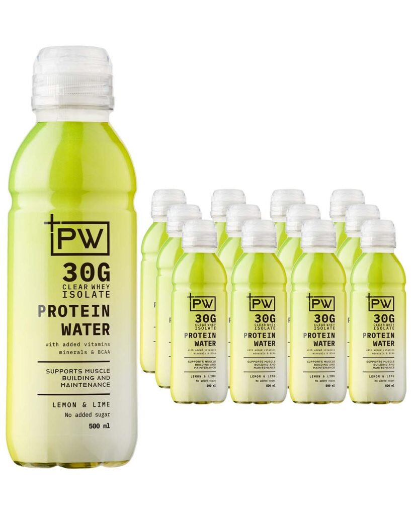 +PW Lemon & Lime Protein Water 12 x 500 ml
