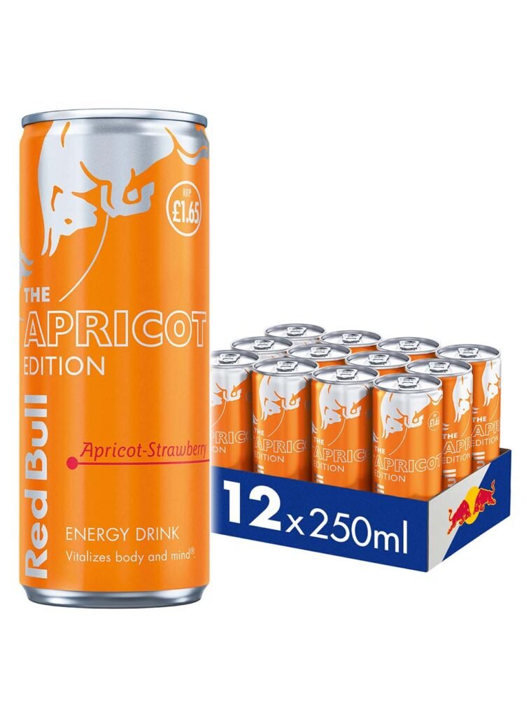 Red Bull The Apricot Edition - Apricot and Strawberry Energy Drink Price Marked 12 x 250 ml