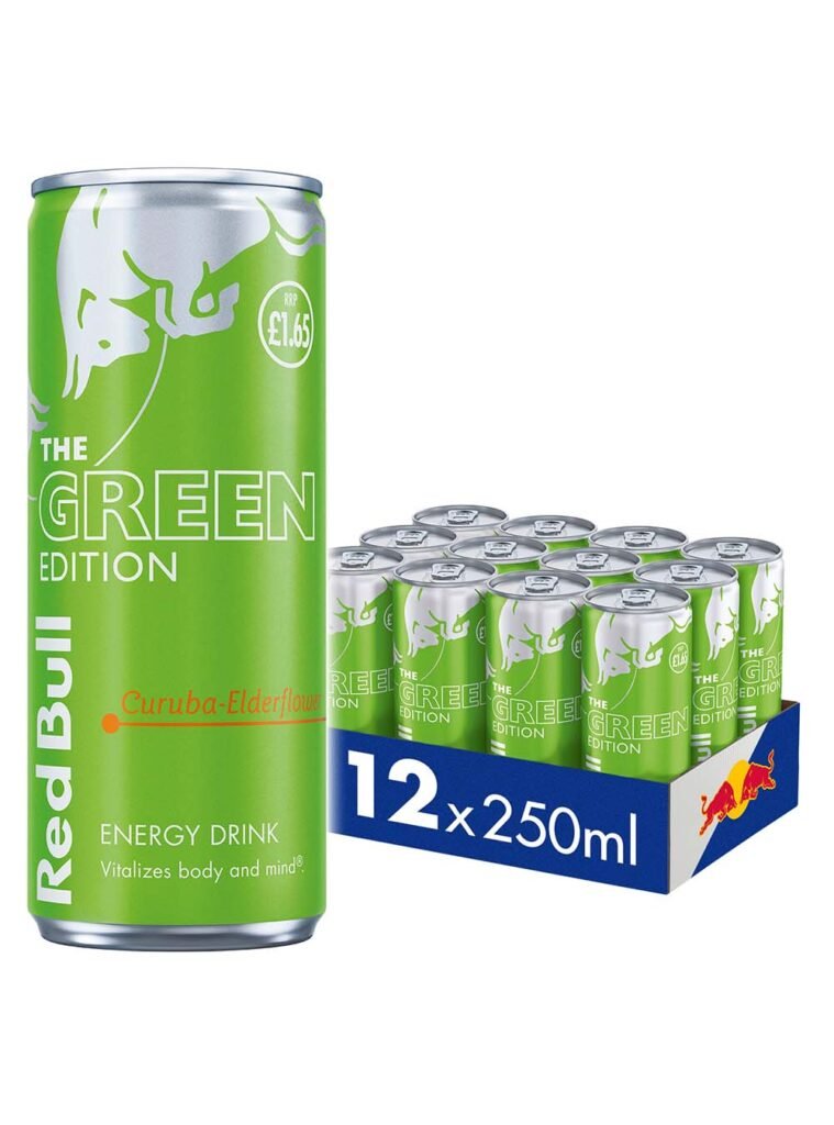 Red Bull The Green Edition - Curuba and Elderflower Energy Drink Price Marked 12 x 250 ml